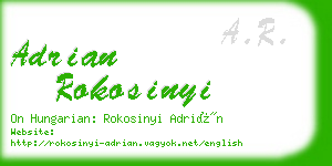 adrian rokosinyi business card